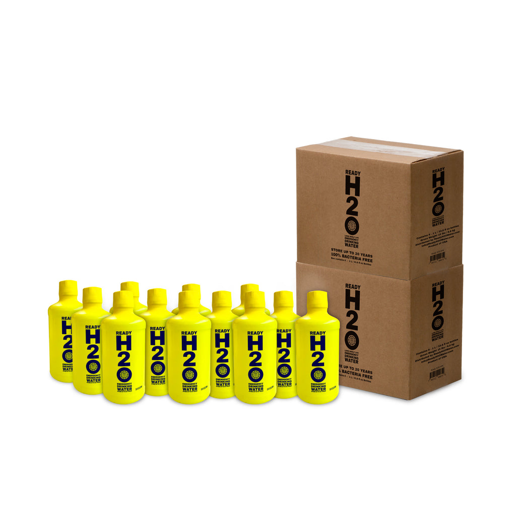 Emergency Drinking Water - Guaranteed Bacteria Free - 20 yr - 1 Liter Bottles - 12 pack - Free Shipping!