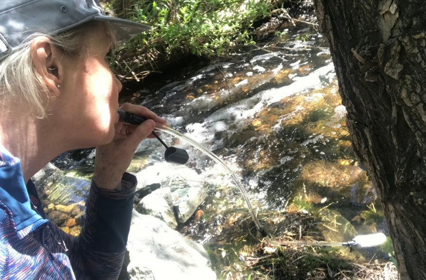 LifeStraw Go Water Filter Bottle Trout Fish Green