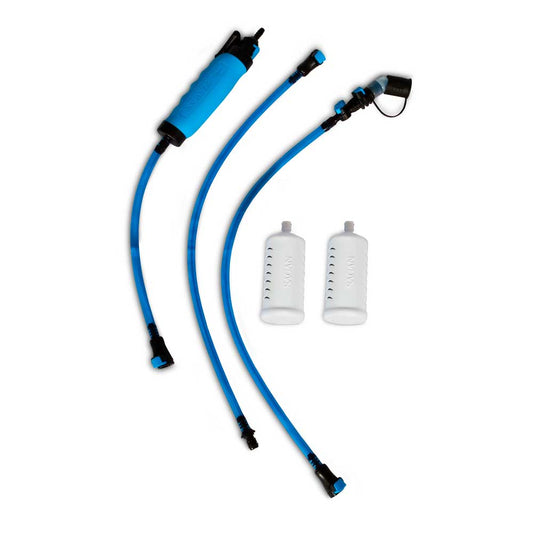 saganlife xstream straw water with 2 journey purifier filters removes 99.99% of all waterborne toxins from any non-saltwater source