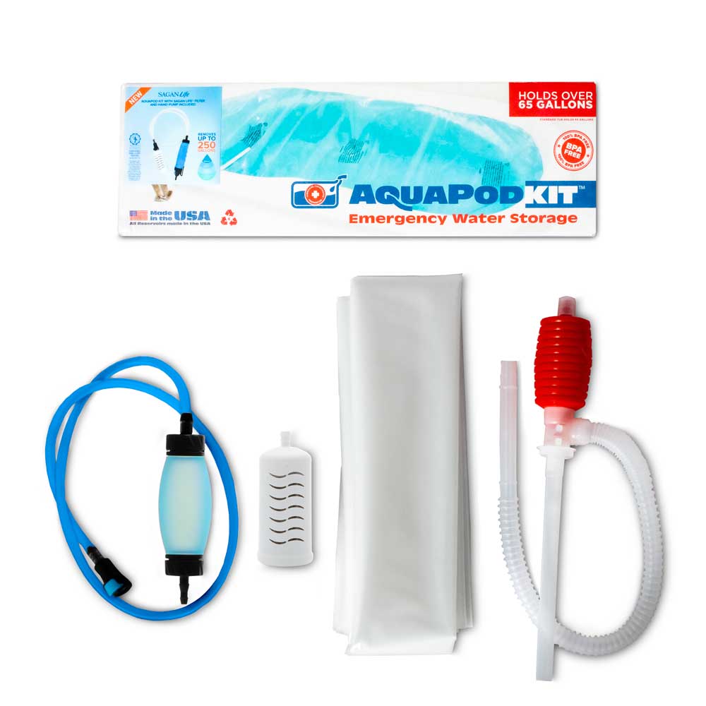 sagan life aquapod emergency bathtub water storage bladder