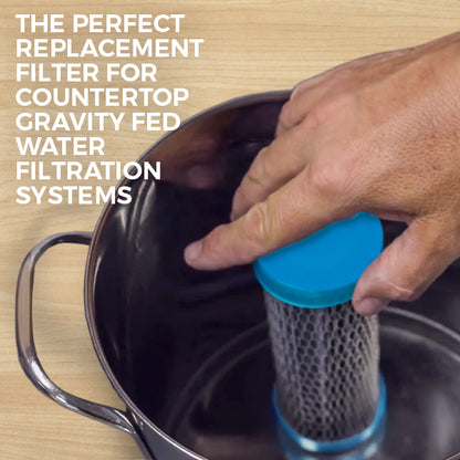 sagan life duraflo filter can be used as a replacement for countertop gravity fed water filtration systems