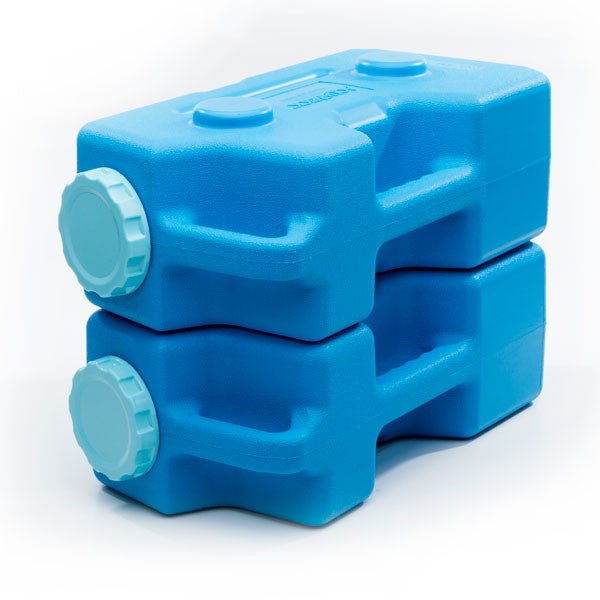 AquaBrick Water Storage Containers are also great as Food Storage Containers and can be stacked and configured to fit any emergency storage area. 