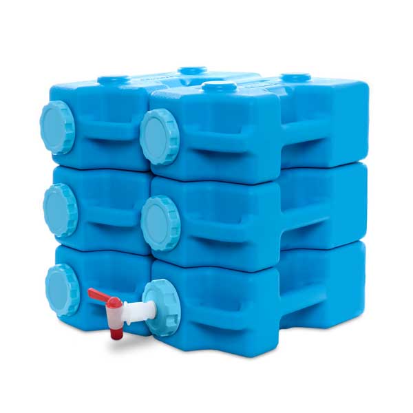 AquaBrick Container - 6 pack With Spigot